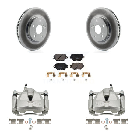 Front Brake Caliper Coat Rotors Ceramic Pad Kit For 2014 Lexus IS250 Base with Sedan RWD KCG-100739T