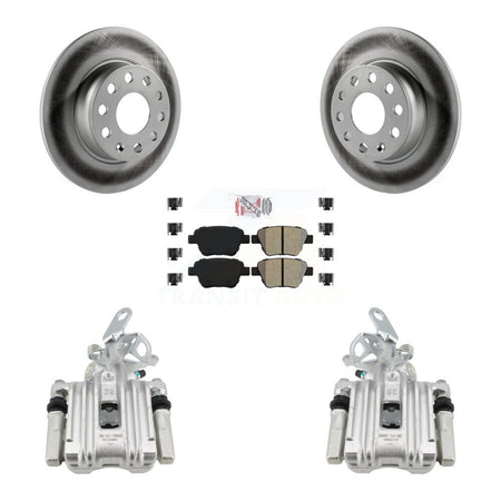 Rear Brake Caliper Coat Rotor And Semi-Metallic Pad Kit For Volkswagen Jetta Beetle Golf KCG-100742N