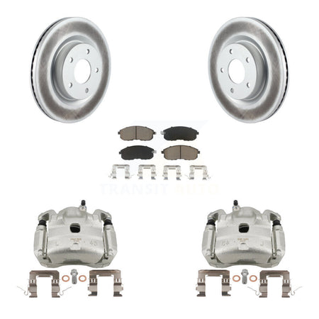 Front Disc Brake Caliper Coated Rotors And Ceramic Pads Kit For Nissan Altima KCG-100746C
