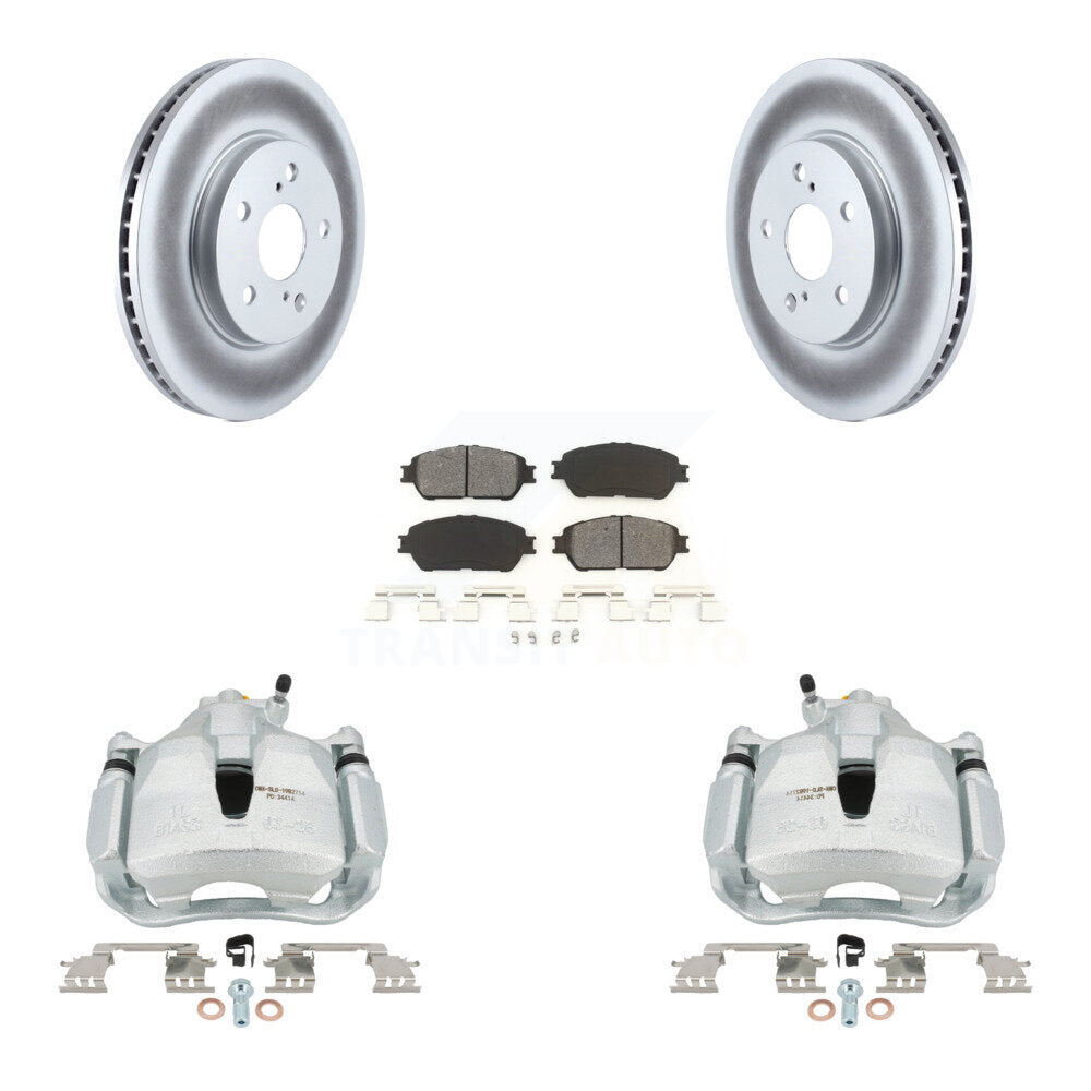 Front Disc Brake Caliper Coat Rotor Semi-Metallic Pad Kit For Toyota Sienna Camry Solara KCG-100746S