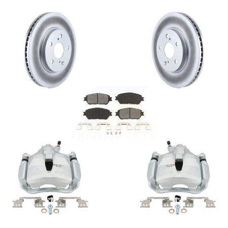 Front Disc Brake Caliper Coat Rotor Semi-Metallic Pad Kit For Toyota Sienna Camry Solara KCG-100746S