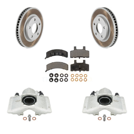 Front Brake Caliper Coat Rotor & Semi-Metallic Pad Kit For Cadillac DeVille Fleetwood 60 KCG-100751P