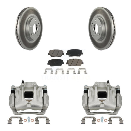 Front Disc Brake Caliper Coat Rotor And Ceramic Pad Kit For Hyundai Santa Fe Kia Sorento KCG-100754C