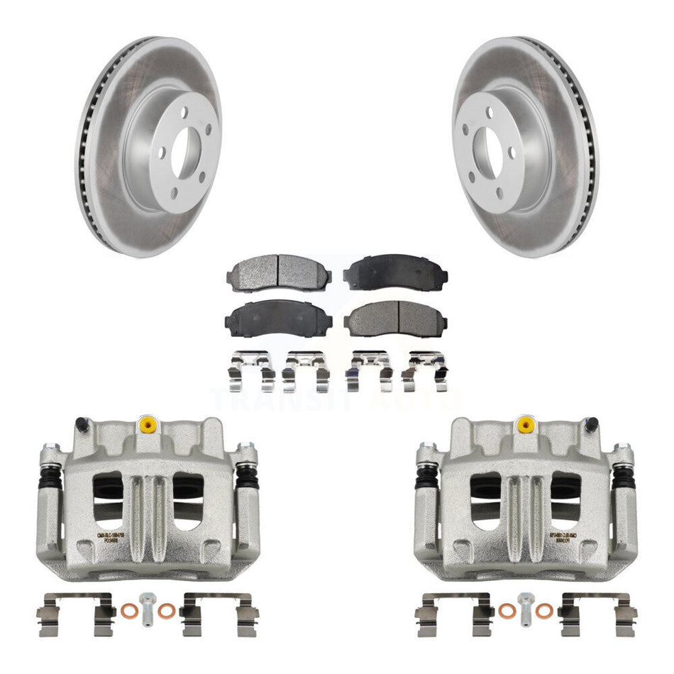 Front Brake Caliper Coat Rotor & Semi-Metallic Pad Kit For Ford Ranger Mazda B4000 Sport KCG-100754P