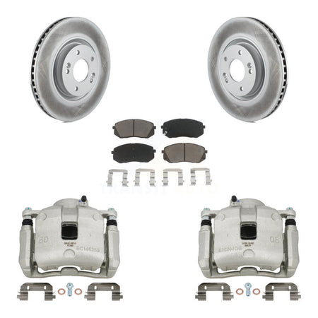 Front Brake Caliper Coat Rotor And Ceramic Pad Kit For 2016 Hyundai Tucson From 05 08 15 KCG-100756C