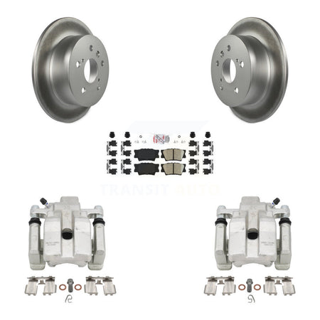 Rear Brake Caliper Coat Rotor Ceramic Pad Kit For Toyota Camry Lexus ES350 Avalon ES300h KCG-100759N