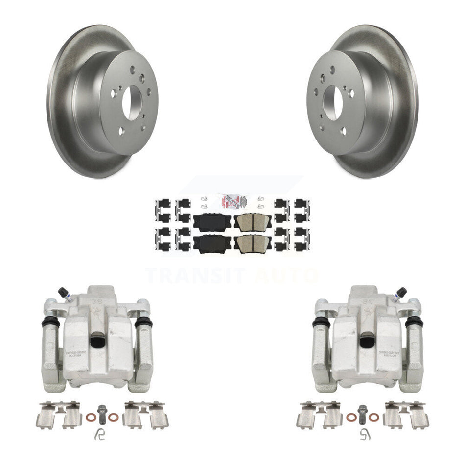 Rear Brake Caliper Coat Rotor Ceramic Pad Kit For Toyota Camry Lexus ES350 Avalon ES300h KCG-100760N