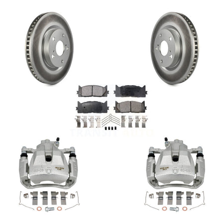 Front Brake Caliper Coat Rotor Semi-Metallic Pad Kit For Toyota Camry Lexus ES350 Avalon KCG-100761P