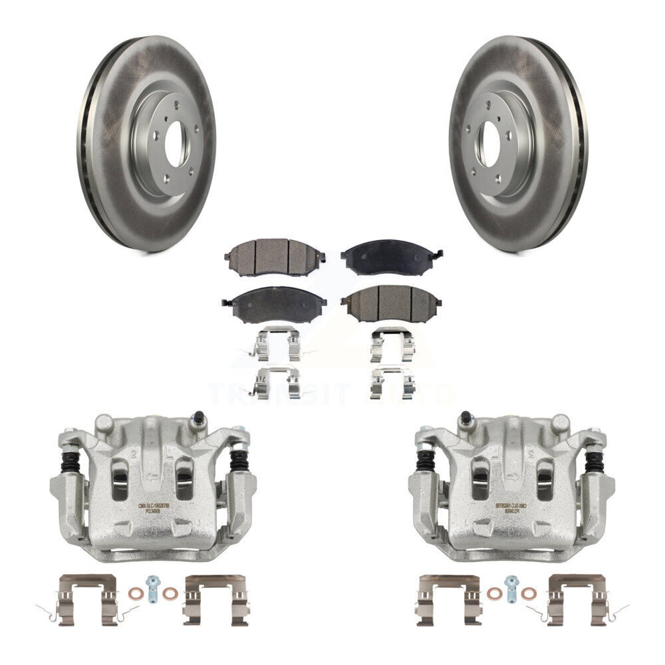 Front Brake Caliper Coat Rotor Semi-Metallic Pad Kit For INFINITI Nissan Murano G37 EX35 KCG-100762P