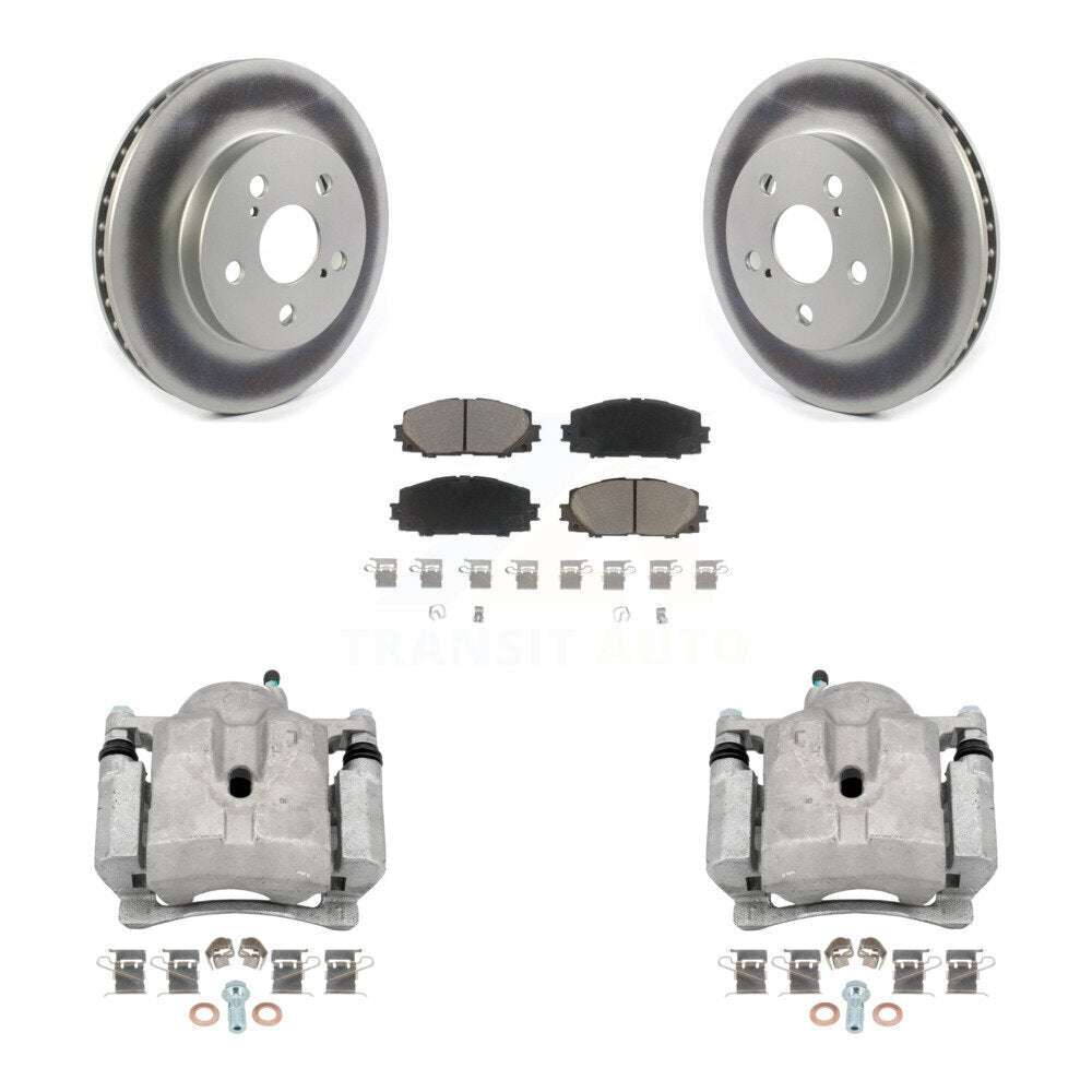 Front Disc Brake Caliper Coated Rotor And Ceramic Pad Kit For Toyota Corolla Prius Prime KCG-100765C