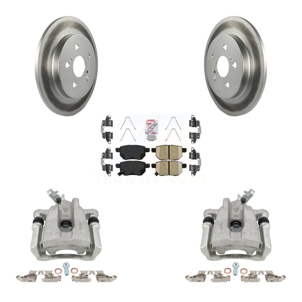 Rear Brake Caliper Coat Rotor And Ceramic Pad Kit For Toyota Corolla Matrix Pontiac Vibe KCG-100765N