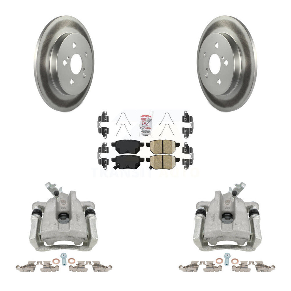 Rear Brake Caliper Coat Rotor And Ceramic Pad Kit For Toyota Corolla Matrix Pontiac Vibe KCG-100765N
