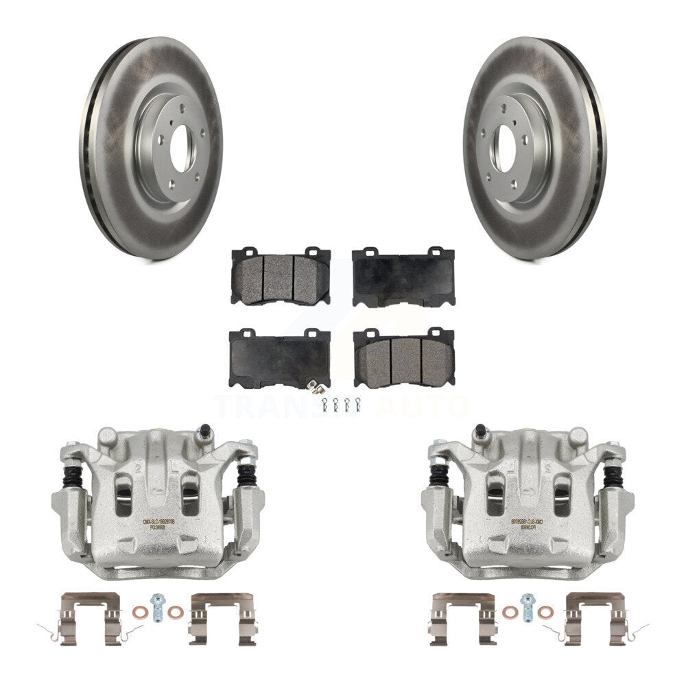 Front Brake Caliper Coat Rotor Semi-Metallic Pad Kit For INFINITI G37 With Brembo Brakes KCG-100765P