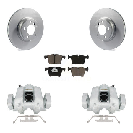 Front Disc Brake Caliper Coated Rotors And Ceramic Pads Kit For BMW 330e KCG-100766C