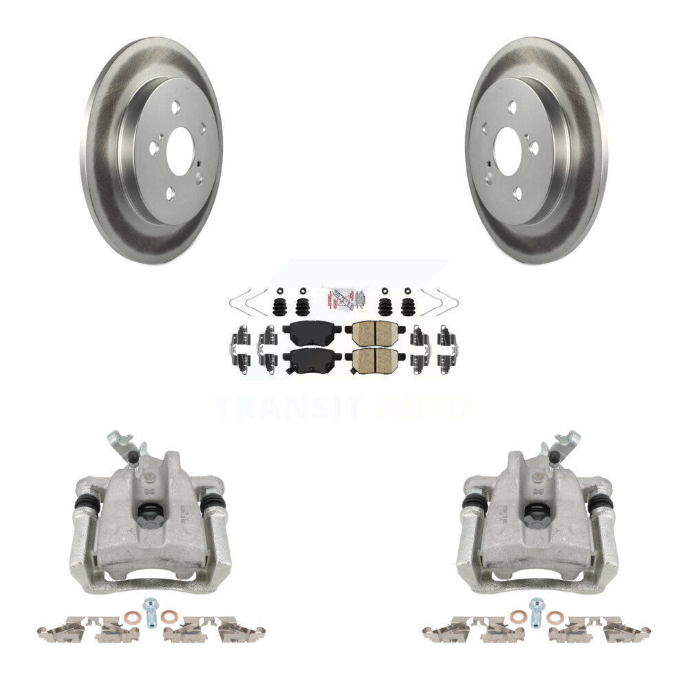 Rear Brake Caliper Coat Rotor And Ceramic Pad Kit For Toyota Corolla Matrix Pontiac Vibe KCG-100766N