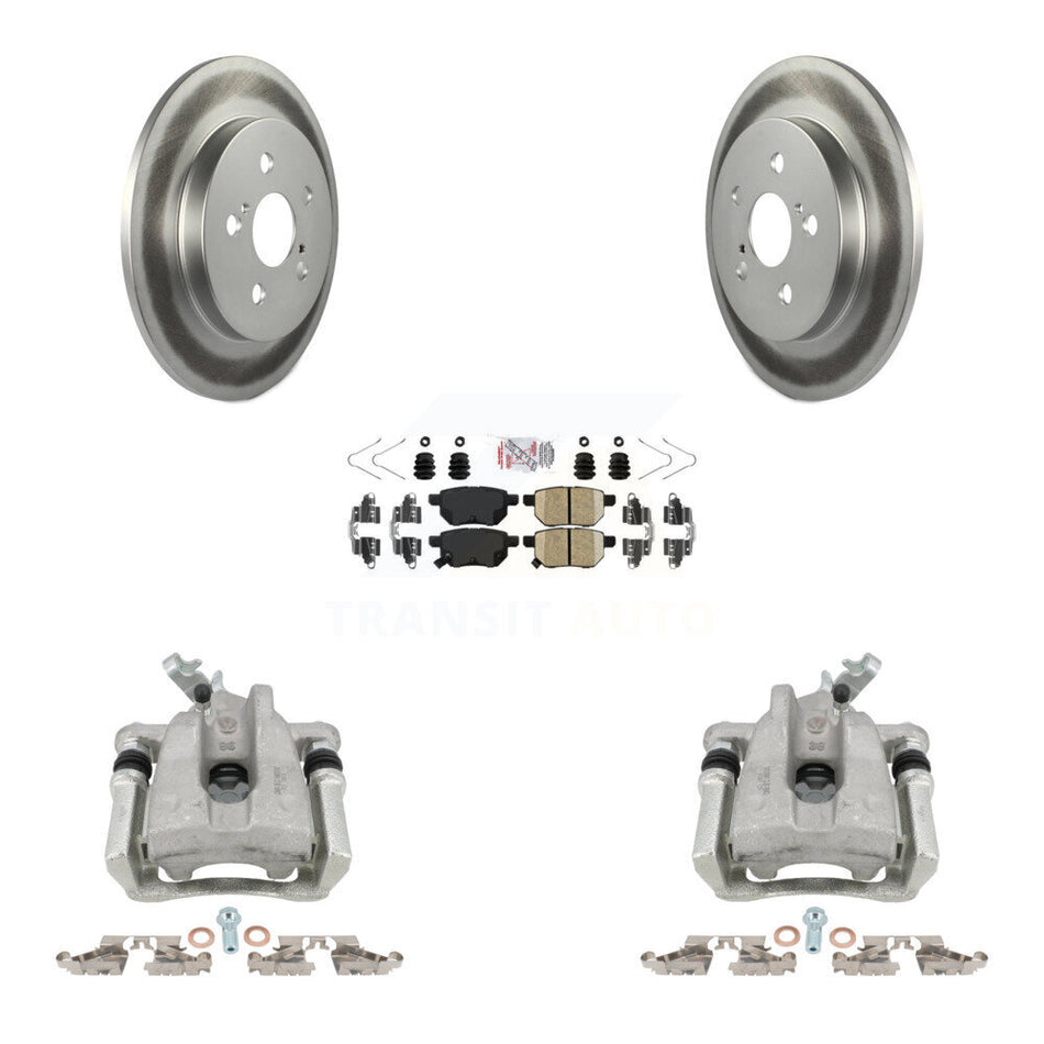 Rear Brake Caliper Coat Rotor And Ceramic Pad Kit For Toyota Corolla Matrix Pontiac Vibe KCG-100766N