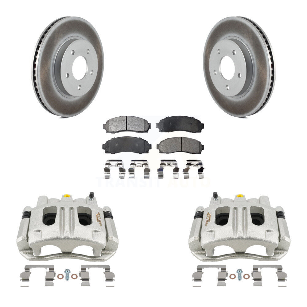 Front Brake Caliper Coat Rotors & Semi-Metallic Pad Kit For Chevrolet Equinox Saturn Vue KCG-100766P