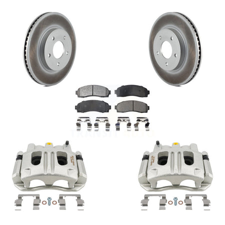 Front Brake Caliper Coat Rotors & Semi-Metallic Pad Kit For Chevrolet Equinox Saturn Vue KCG-100766P