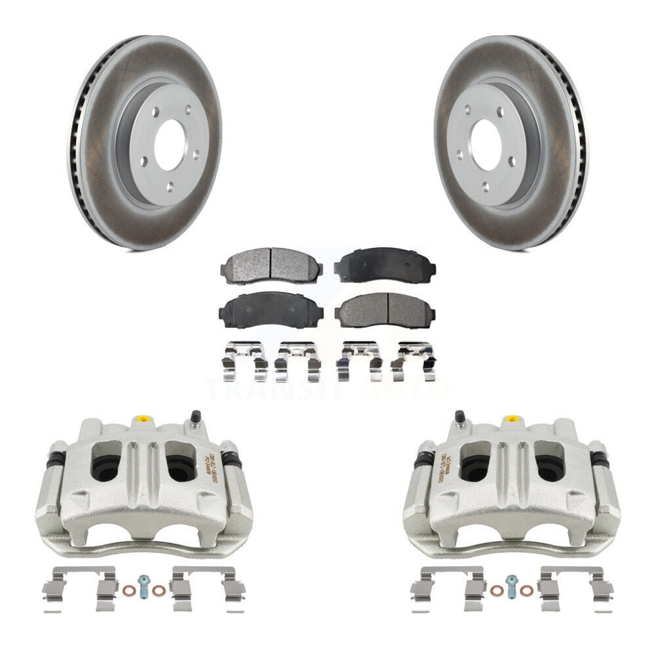 Front Brake Caliper Coat Rotors & Semi-Metallic Pad Kit For Chevrolet Equinox Saturn Vue KCG-100766P