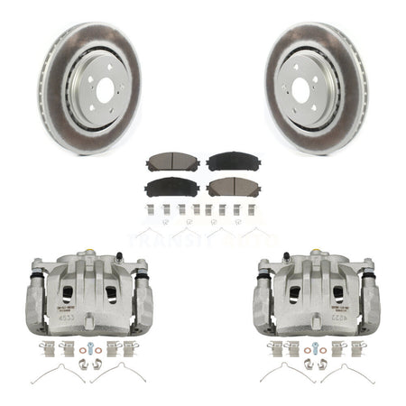Front Disc Brake Caliper Coat Rotors & Ceramic Pad Kit For 2022 Lexus NX350h NX350 NX250 KCG-100767C