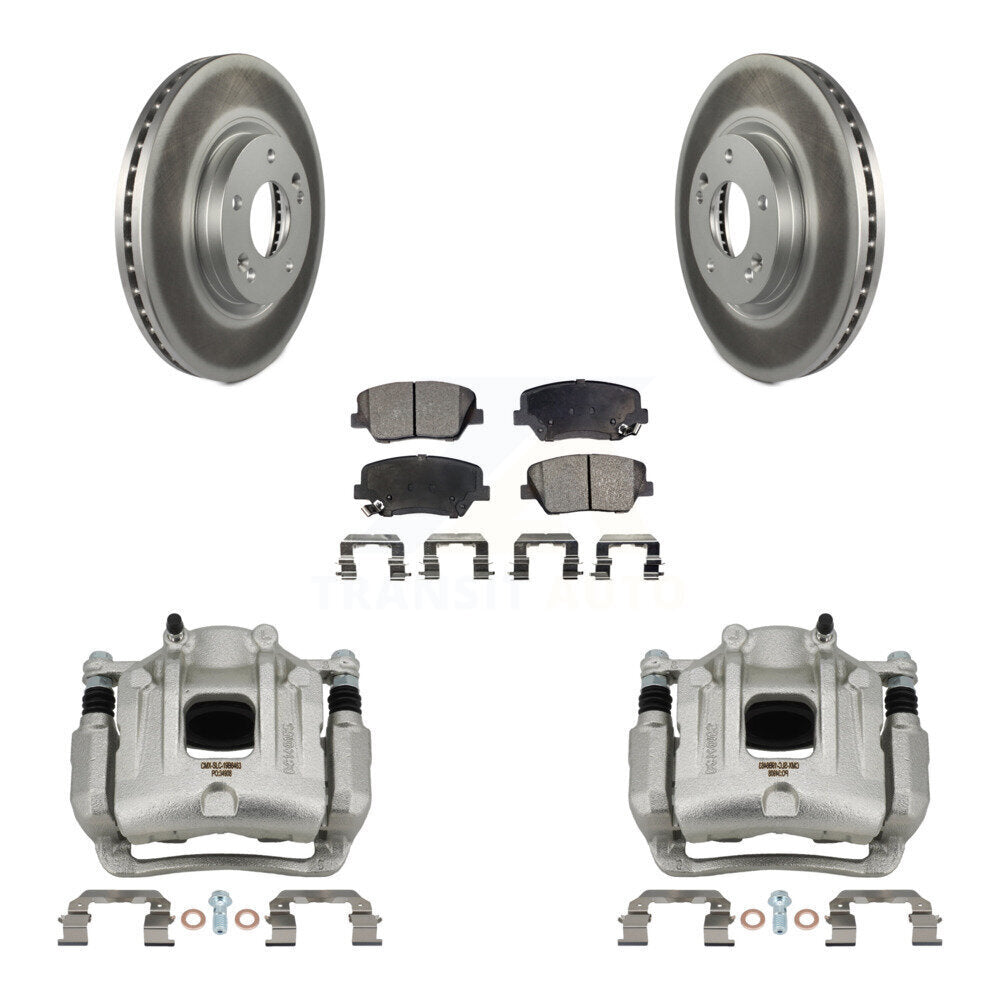 Front Disc Brake Caliper Coat Rotor And Ceramic Pad Kit For Hyundai Santa Fe Kia Sorento KCG-100769T