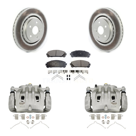 Front Brake Caliper Coat Rotor & Semi-Metallic Pad Kit For 2022 Lexus NX350h NX350 NX250 KCG-100770P