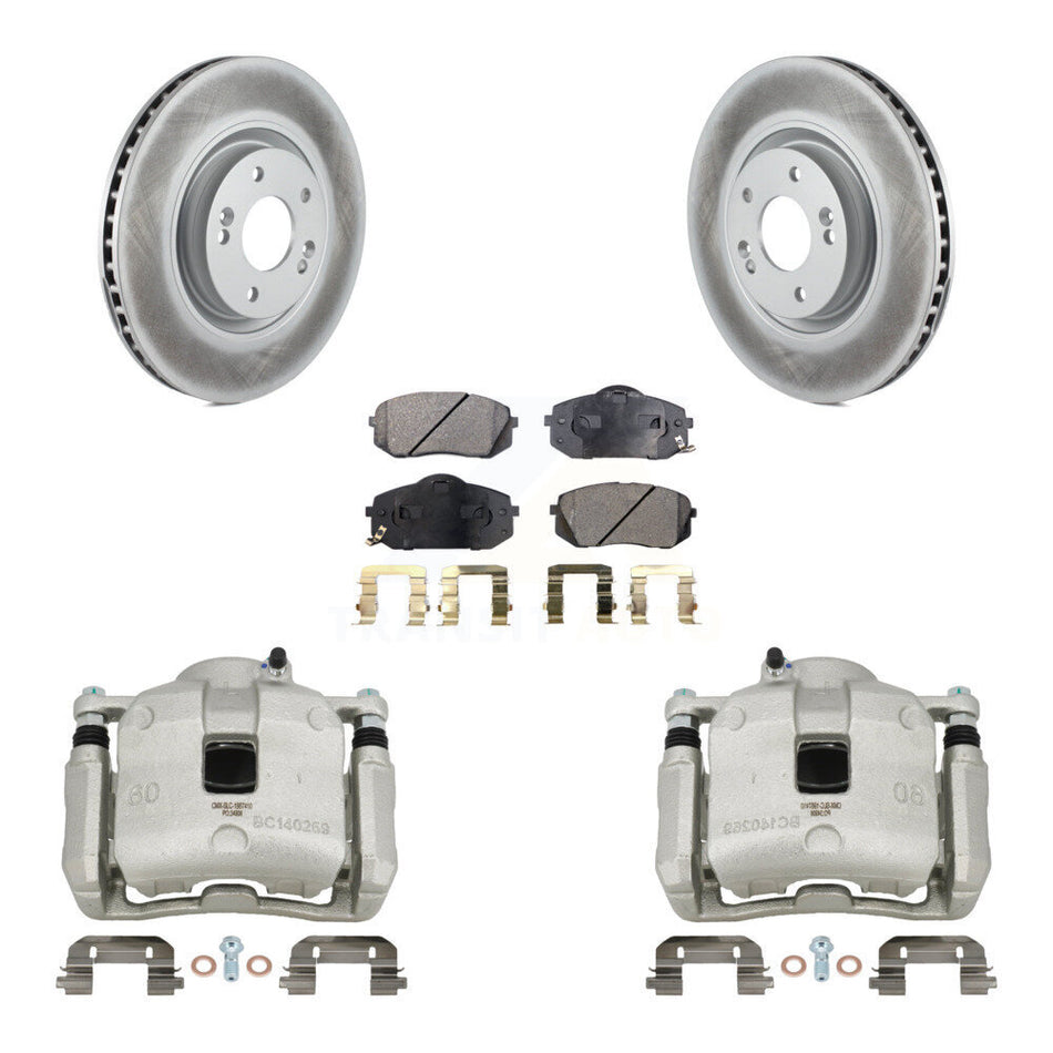 Front Brake Caliper Coat Rotor And Ceramic Pad Kit For 2016 Hyundai Tucson From 05 08 15 KCG-100771T
