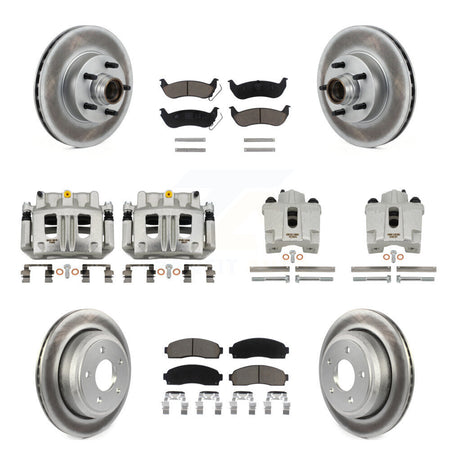 Front Rear Brake Caliper Coat Rotor Ceramic Pad Kit (10Pc) For 2010-2011 Ford Ranger RWD KCG-100773C