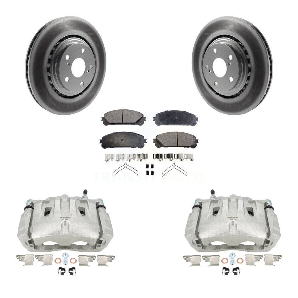 Front Brake Caliper Coat Rotors Ceramic Pad Kit For Toyota Sienna Highlander Lexus RX350 KCG-100775T