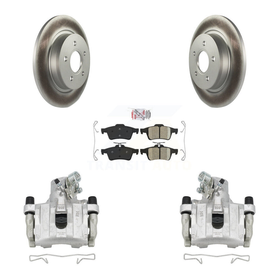 Rear Disc Brake Caliper Coated Rotors And Ceramic Pads Kit For Volvo S40 C30 V50 C70 KCG-100776N