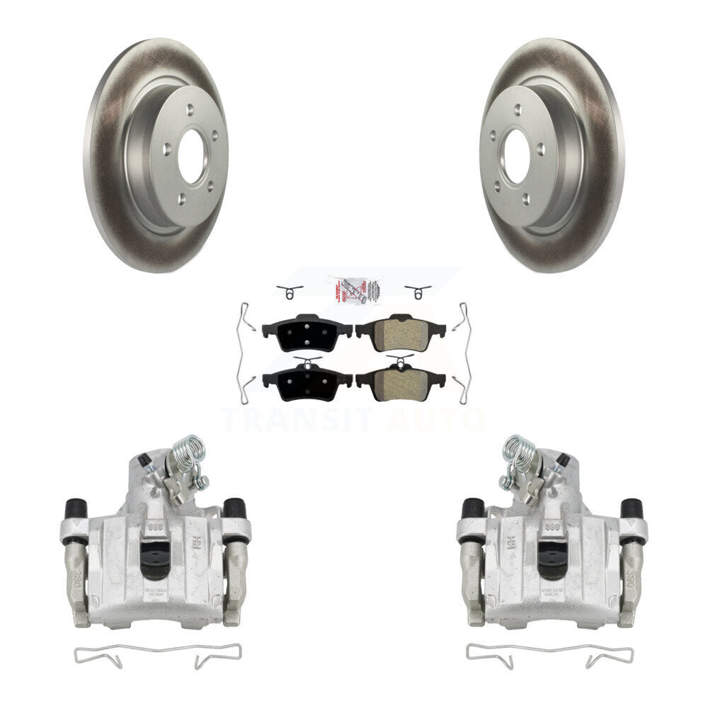 Rear Disc Brake Caliper Coated Rotor And Semi-Metallic Pad Kit For Volvo S40 C30 V50 C70 KCG-100777N