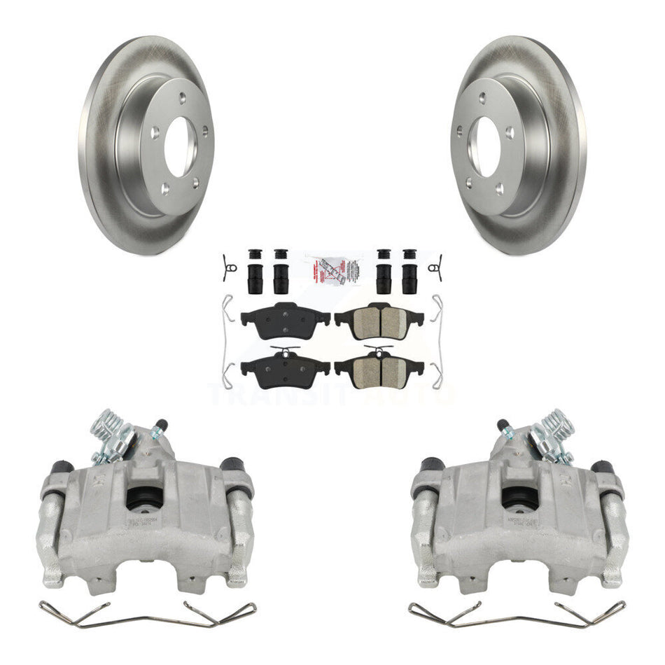 Rear Disc Brake Caliper Coated Rotors And Ceramic Pads Kit For Mazda 3 Sport KCG-100778N