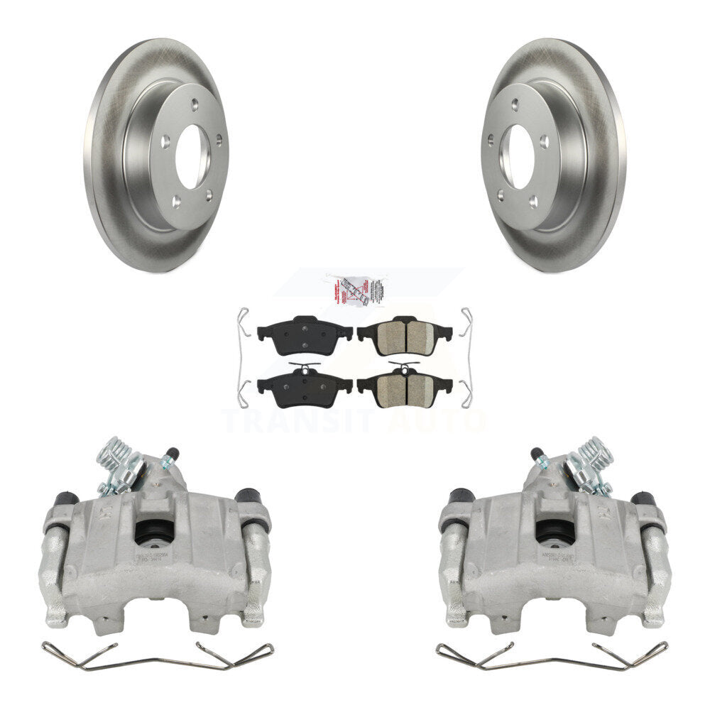 Rear Disc Brake Caliper Coated Rotors And Ceramic Pads Kit For Mazda 3 Sport KCG-100780N