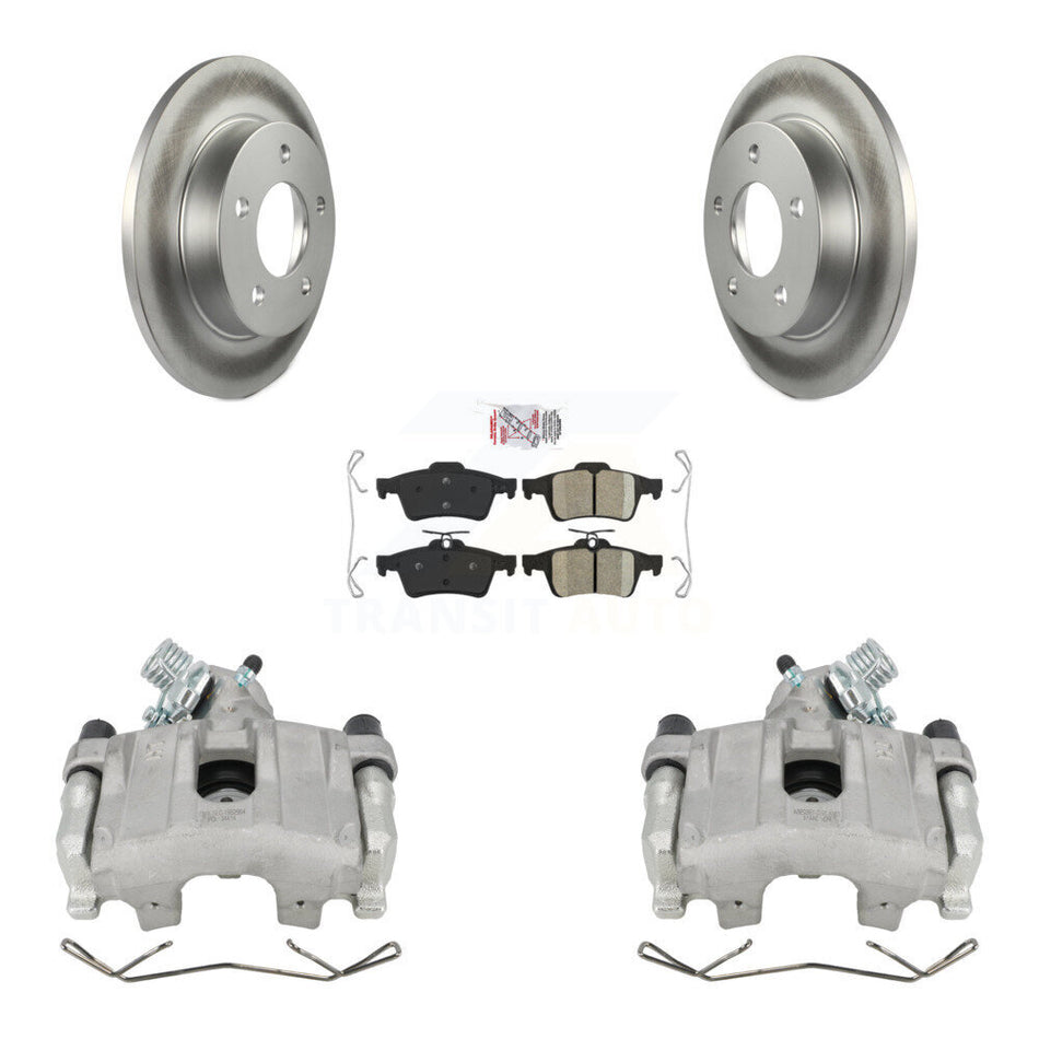 Rear Disc Brake Caliper Coated Rotors And Ceramic Pads Kit For Mazda 3 Sport KCG-100780N