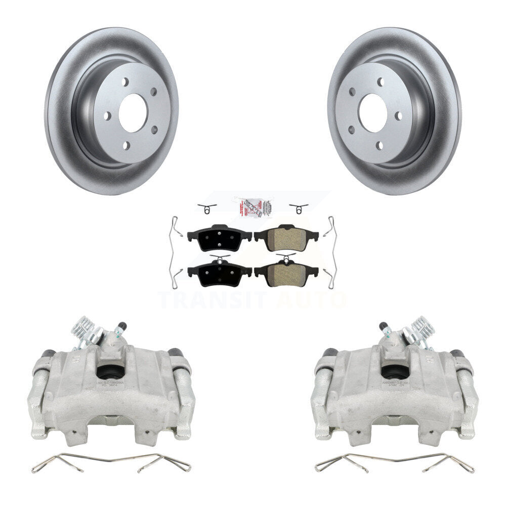 Rear Disc Brake Caliper Coated Rotors And Semi-Metallic Pads Kit For Ford Escape C-Max KCG-100786N