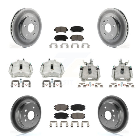 Front Rear Brake Caliper Coat Rotors Ceramic Pad Kit (10Pc) For Chevrolet Malibu Limited KCG-100789C