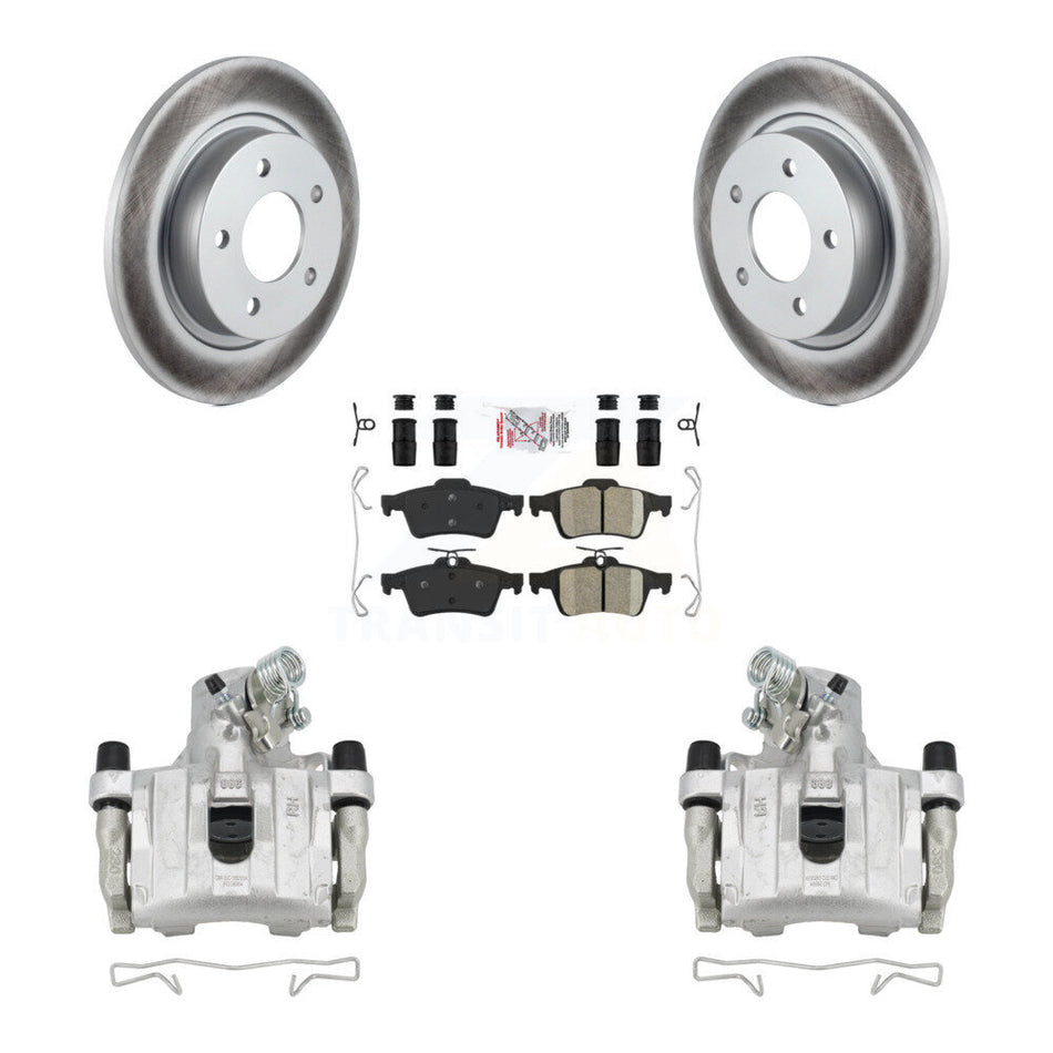 Rear Disc Brake Caliper Coated Rotors And Ceramic Pads Kit For Mazda 3 Sport KCG-100793N