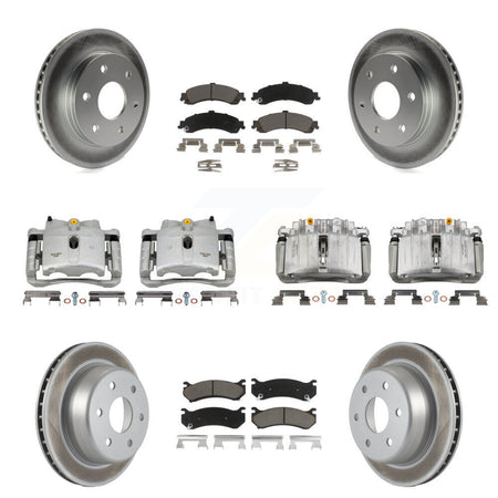 Front Rear Brake Caliper Coat Rotors Ceramic Pad Kit (10Pc) For Chevrolet Silverado 1500 KCG-100794C