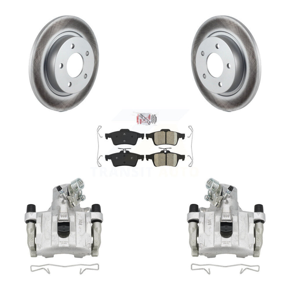 Rear Disc Brake Caliper Coated Rotors And Ceramic Pads Kit For Mazda 3 Sport KCG-100794N