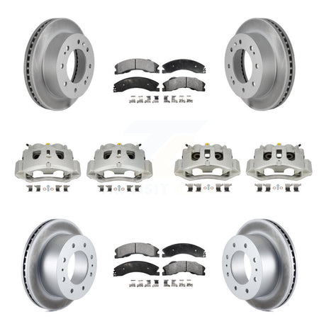 Front Rear Brake Caliper Coat Rotors Semi-Metallic Pad Kit (10Pc) For GMC Chevrolet 2500 KCG-100795P
