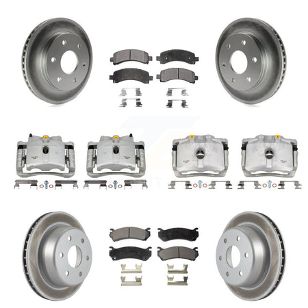 Front Rear Brake Caliper Coat Rotors Ceramic Pad Kit (10Pc) For Chevrolet Avalanche 1500 KCG-100796T