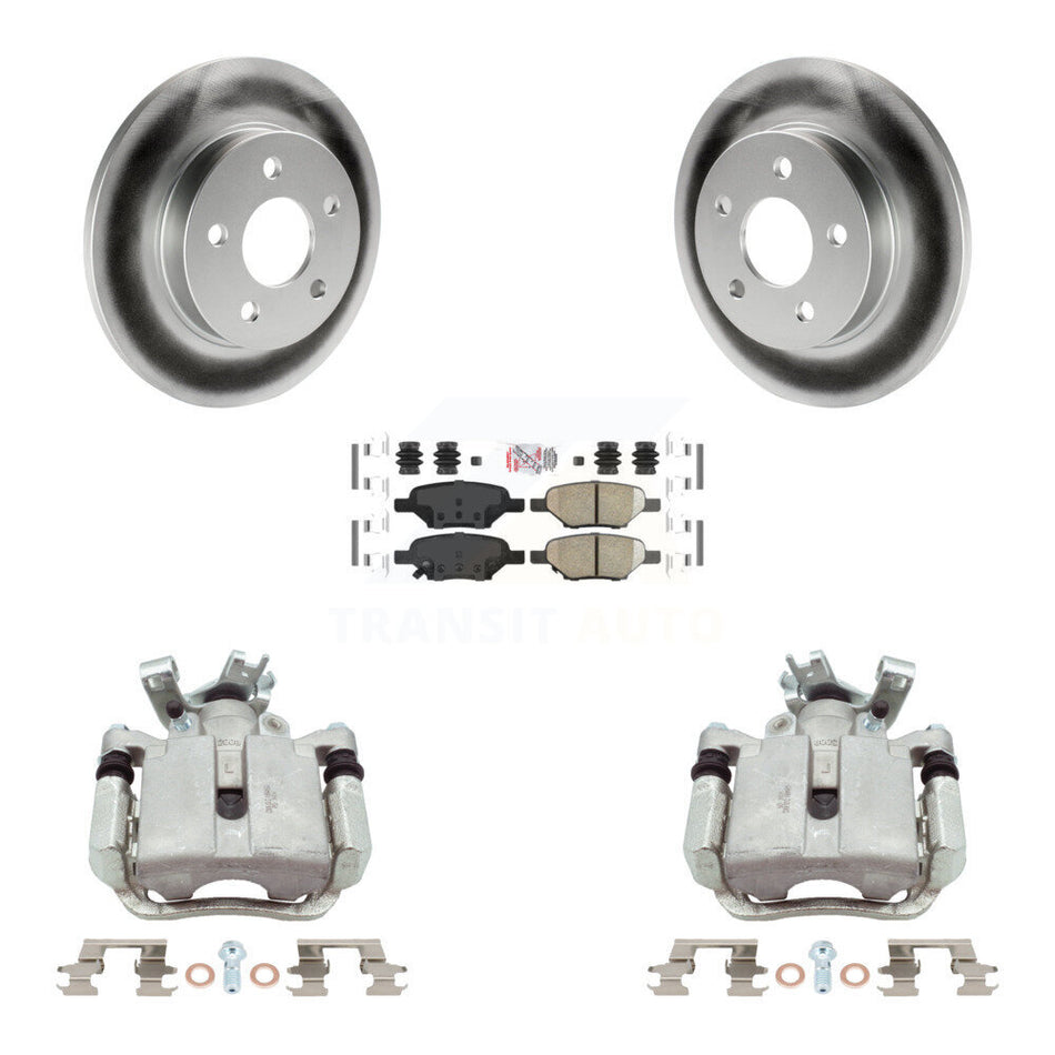 Rear Brake Caliper Coat Rotors Ceramic Pad Kit For Chevrolet Malibu Pontiac Cobalt G5 G6 KCG-100798N