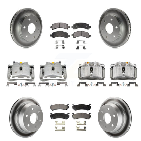 Front Rear Brake Caliper Coat Rotors Ceramic Pad Kit (10Pc) For Chevrolet Avalanche 1500 KCG-100798T
