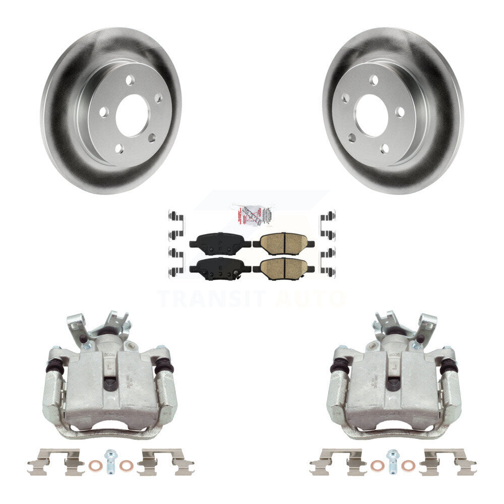 Rear Brake Caliper Coat Rotors Ceramic Pad Kit For Chevrolet Malibu Pontiac Cobalt G5 G6 KCG-100799N