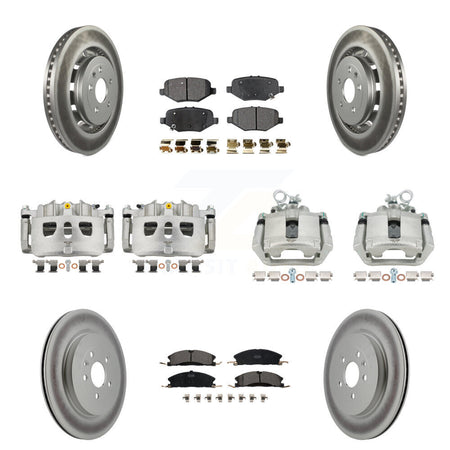 Front Rear Brake Caliper Coat Rotor Ceramic Pad Kit (10Pc) For Ford Explorer Flex Taurus KCG-100804T