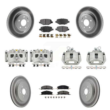Front Rear Brake Caliper Coat Rotors Ceramic Pad Kit (10Pc) For 2013 Ford Explorer Sport KCG-100805T