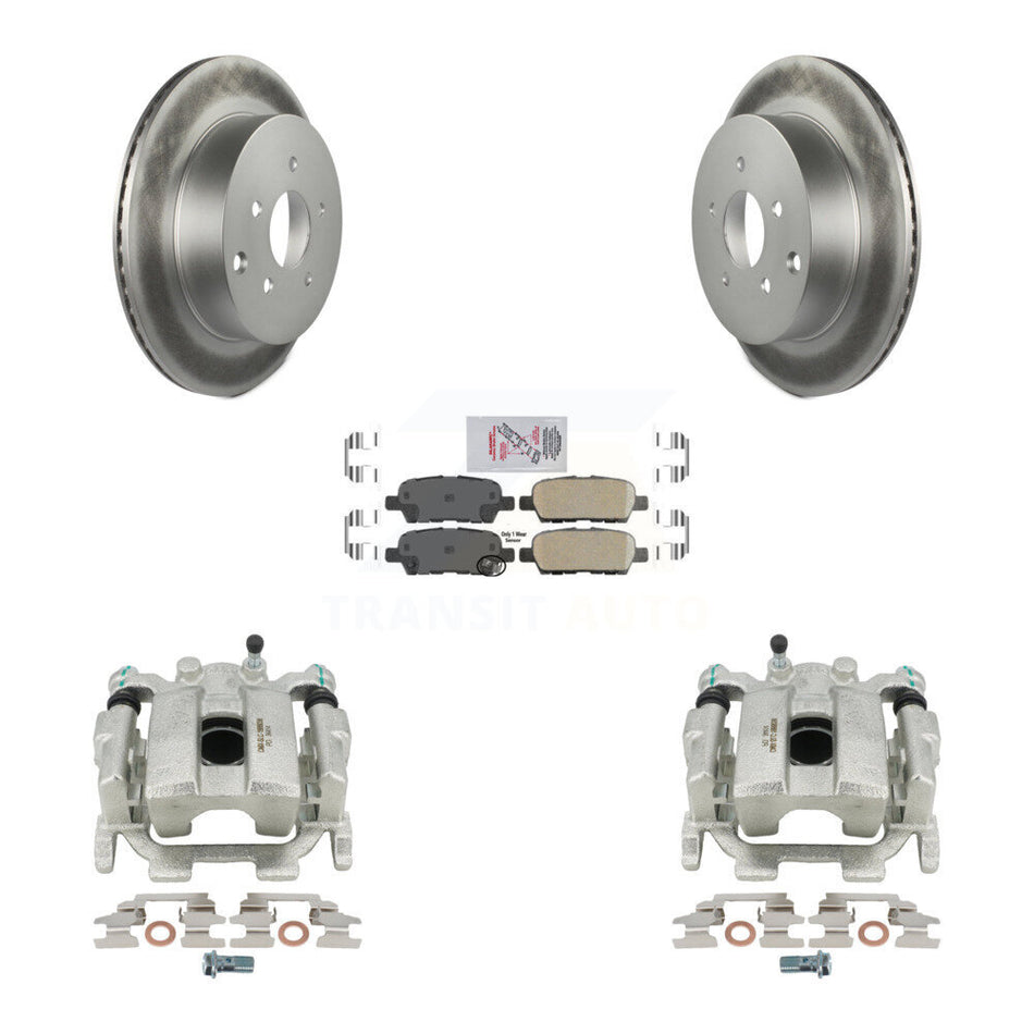 Rear Disc Brake Caliper Coated Rotors And Ceramic Pads Kit For INFINITI QX60 M37 M56 M35h KCG-100812N