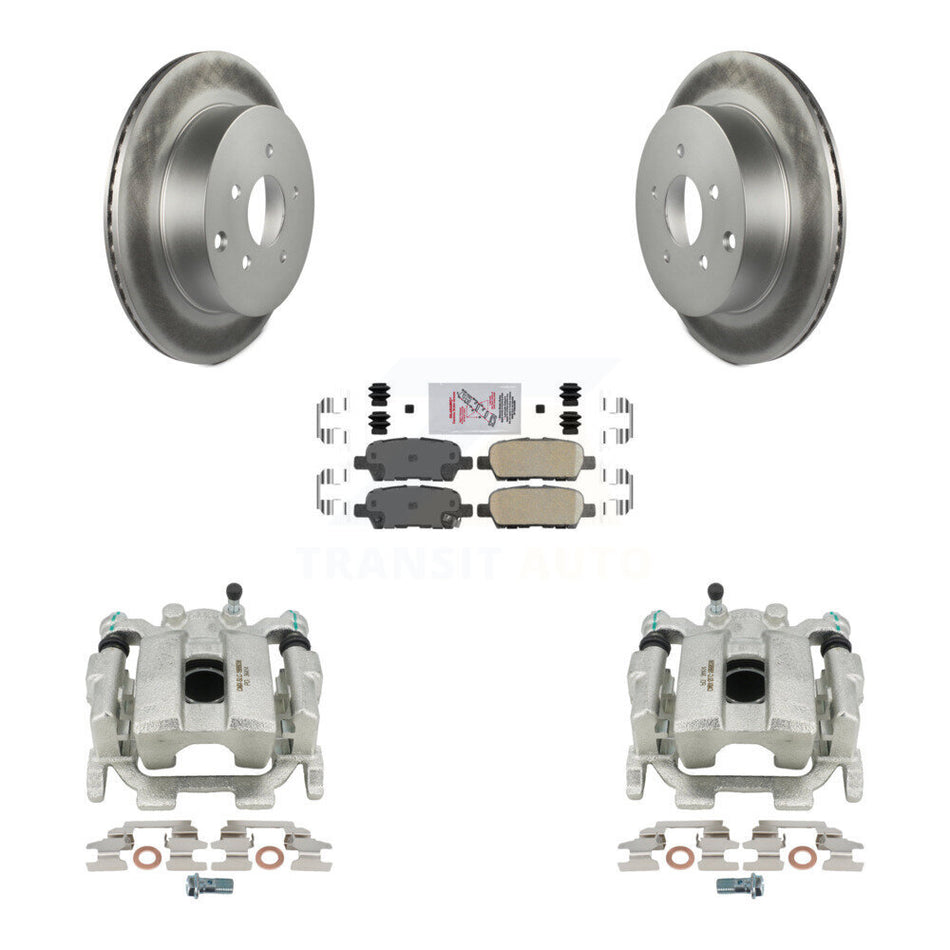 Rear Disc Brake Caliper Coated Rotors And Ceramic Pads Kit For INFINITI QX60 M37 M56 M35h KCG-100813N