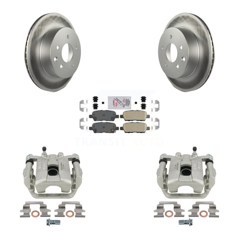 Rear Disc Brake Caliper Coated Rotors And Ceramic Pads Kit For Nissan Rogue Select X-Trail KCG-100816N