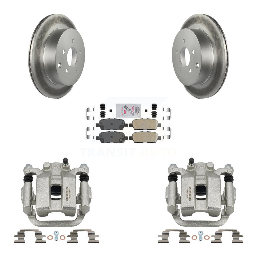 Rear Disc Brake Caliper Coated Rotors And Ceramic Pads Kit For Nissan Murano Quest KCG-100824N